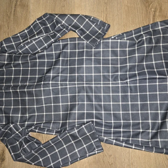 Joie Black and White Grid Trench Coat - Picture 14 of 16